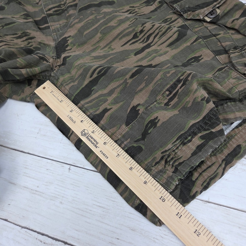 Vtg 2003 GAP Cargo Shorts Men 38 Green Tiger Stripe Camo Ripstop Utility Relaxed - Picture 5 of 12